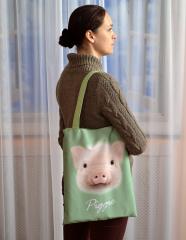Сумка-шоппер с фотопечатью Piggie